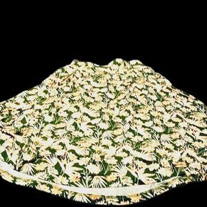 Serra women’s Elasticwaist a line full floral Sz M Jersey comfort skirt